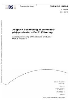 DANSK DS/EN ISO 13408-2