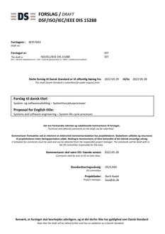DANSK DSF/ISO/IEC/IEEE DIS 15288