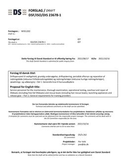 DANSK DSF/ISO/DIS 23678-1