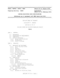 ARMY UFGS-05 59 10