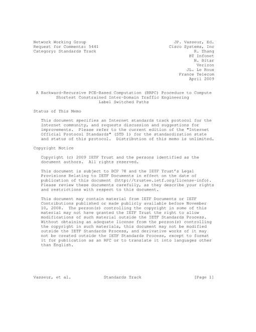 IETF RFC 5441