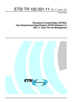 ETSI TR 102 021-11