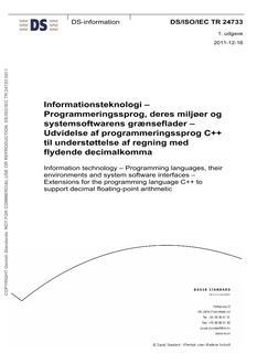 DANSK DS/ISO/IEC TR 24733