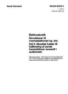 DANSK DS/EN 60318-3