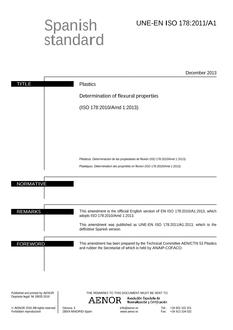 AENOR UNE-EN ISO 178/A1