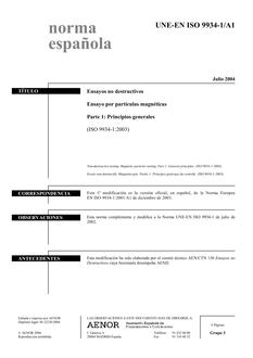 AENOR UNE-EN ISO 9934-1