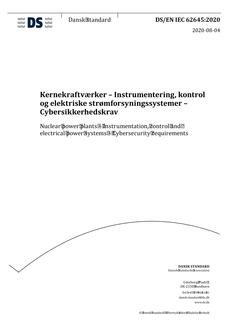 DANSK DS/EN IEC 62645