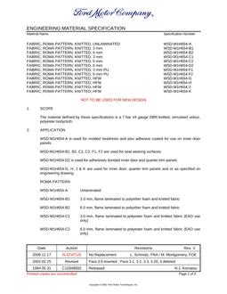 FORD WSD-M1H654-A