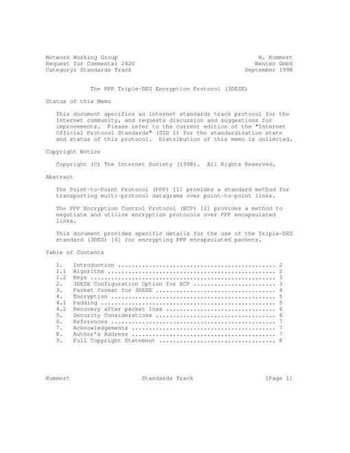 IETF RFC 2420