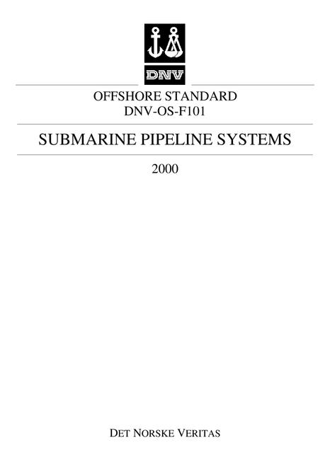 DNV DNV-OS-F101