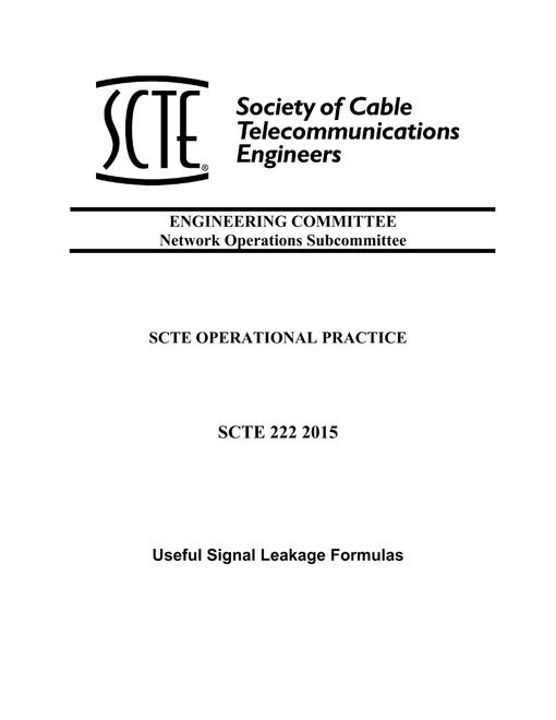 SCTE 222 2015