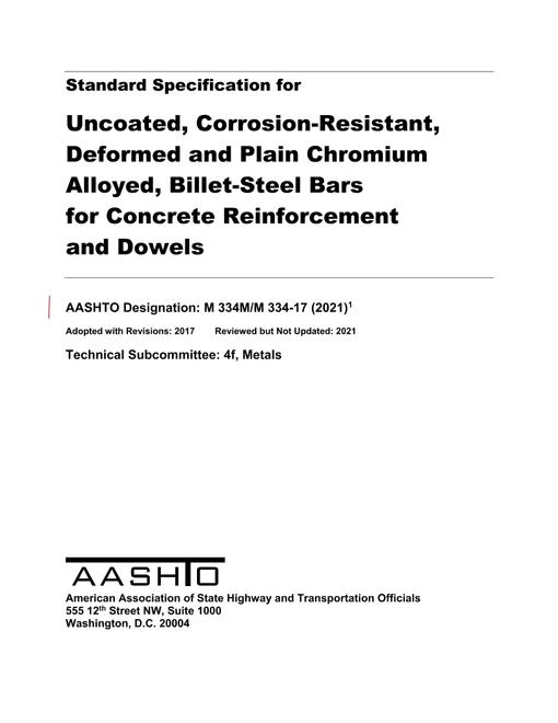 AASHTO M 334M/M 334-17 (2021)