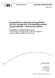 DANSK DS/EN IEC 62386-105