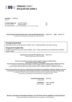 DANSK DSF/PREN ISO 16484-1