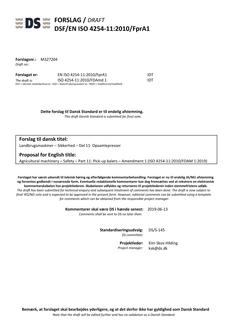 DANSK DSF/EN ISO 4254-11/FPRA1