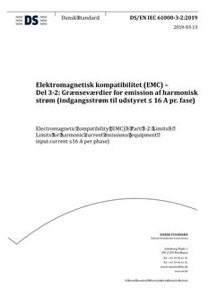 DANSK DS/EN IEC 61000-3-2