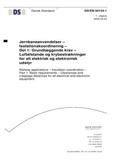 DANSK DS/EN 50124-1