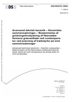 DANSK DS/CEN/TS 15881