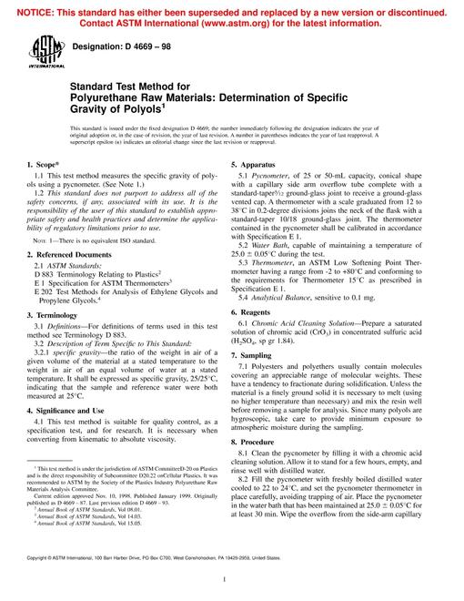 ASTM D4669-98