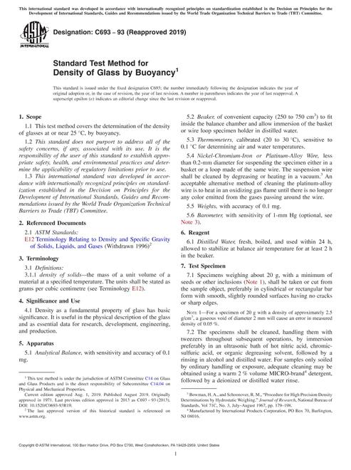 ASTM C693-93(2019)
