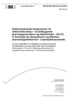 DANSK DS/EN IEC 60512-23-3