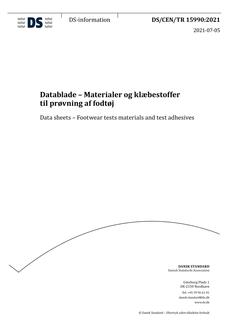 DANSK DS/CEN/TR 15990