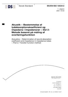 DANSK DS/EN ISO 10534-2