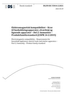 DANSK DS/EN IEC 55014-2