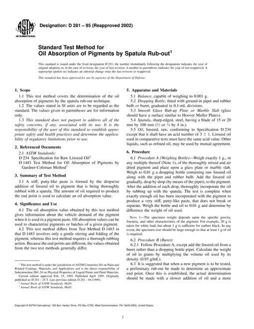 ASTM D281-95(2002)