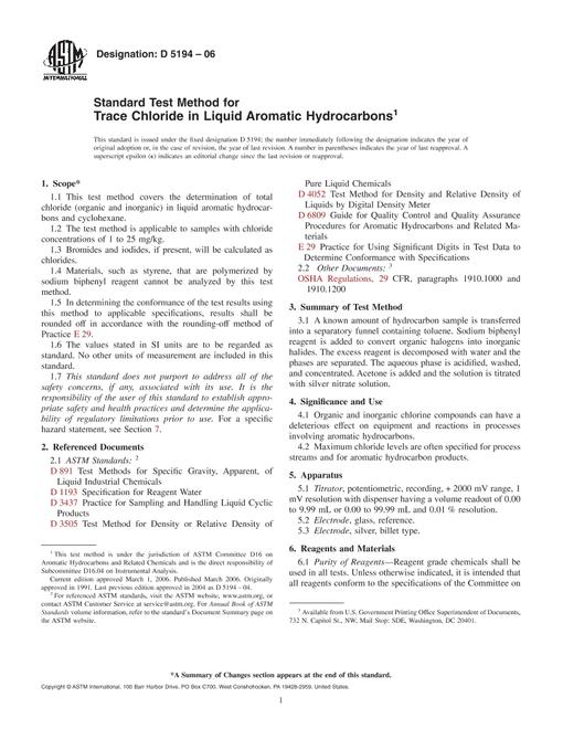 ASTM D5194-06