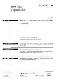 AENOR UNE-EN ISO 1401