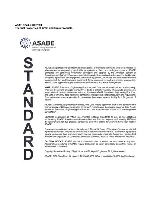ASAE/ASABE D243.5