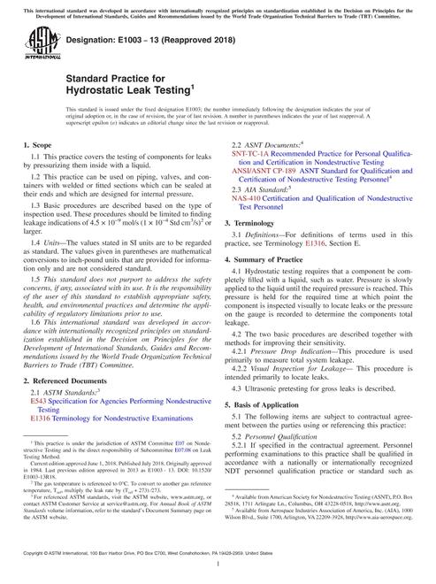 ASTM E1003-13(2018)
