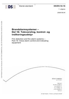DANSK DS/EN 54-16