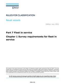DNV DNV-RU-NAVAL PART 7 CHAPTER 1