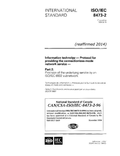 CAN/CSA-ISO/IEC 8473-2-96 (R2014)