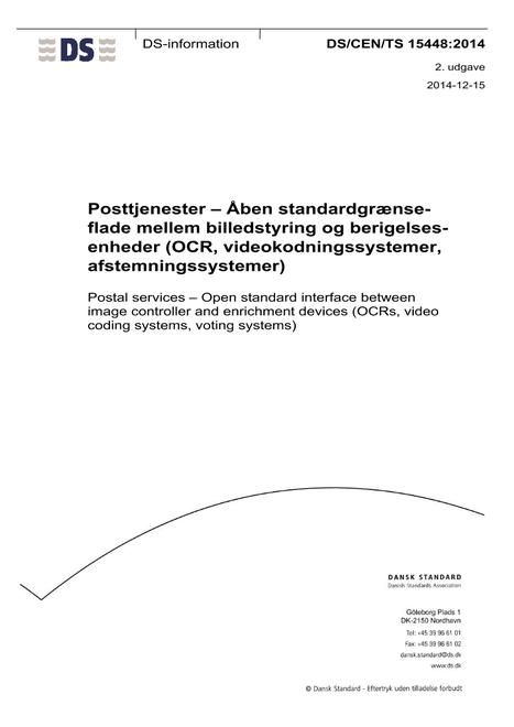 DANSK DS/CEN/TS 15448