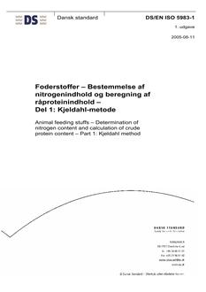 DANSK DS/EN ISO 5983-1