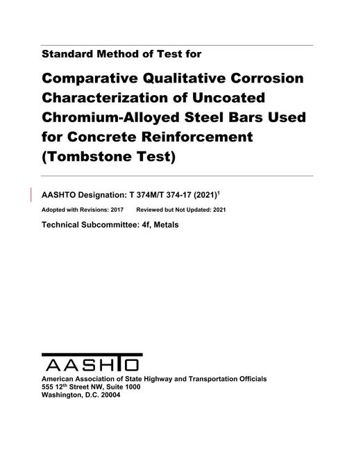 AASHTO T 374M/T 374-17 (2021)