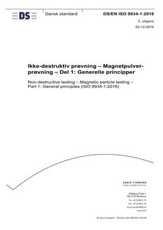DANSK DS/EN ISO 9934-1