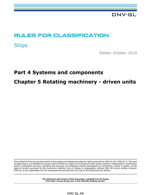 DNV DNVGL-RU-SHIPS PART 4 CHAPTER 5