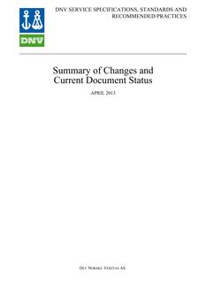 DNV DNV SUMMARY OF CHANGES