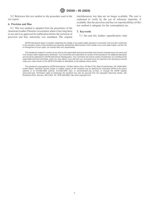 ASTM D5558-95(2023)