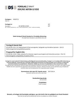 DANSK DSF/IEC 60728-12 ED2