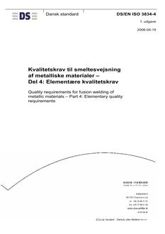 DANSK DS/EN ISO 3834-4