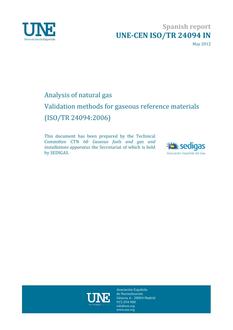 AENOR UNE-CEN ISO/TR 24094 IN