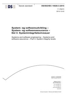 DANSK DS/ISO/IEC 15026-3