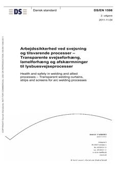 DANSK DS/EN 1598