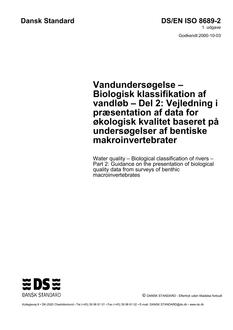 DANSK DS/EN ISO 8689-2