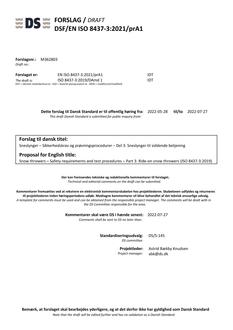 DANSK DSF/EN ISO 8437-3/PRA1